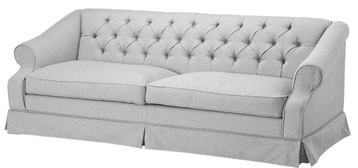 Casa Padrino Sofa Designer Sofa Hellgrau 210 x 93 x H. 79 cm - Wohnzimmermöbel von Casa Padrino