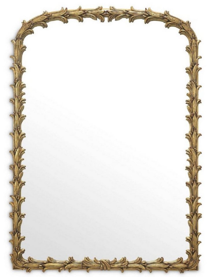 Casa Padrino Spiegel Luxus Spiegel Antik Gold 93 x 6,5 x H. 130 cm - Mahagoni Wandspiegel - Wohnzimmer Spiegel - Garderobenspiegel - Luxus Kollektion von Casa Padrino