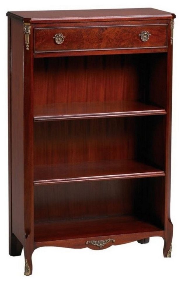 Casa Padrino Stauraumschrank Barockstil Bücherschrank mit Schublade Rotbraun 66,5 x 29,5 x H. 107,3 cm - Luxus Barock Möbel von Casa Padrino