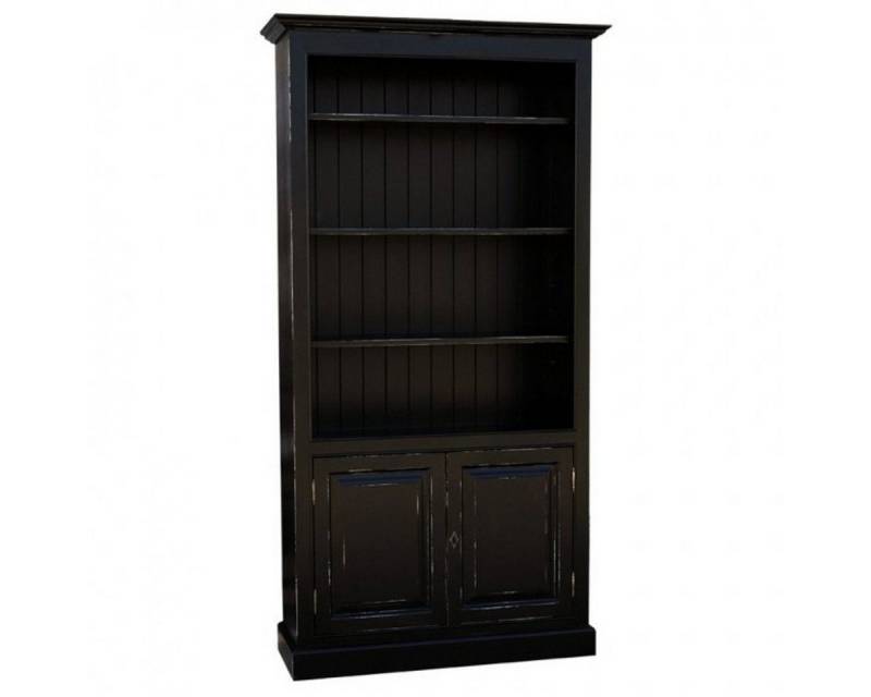 Casa Padrino Stauraumschrank Landhaus Bücherschrank B 109 x H 210 cm Bücherregal Regal Schrank - Art Deco Jugendstil Hotel Massivholz Möbel von Casa Padrino