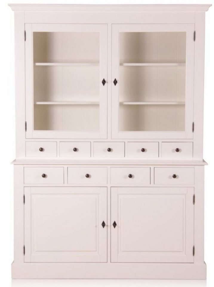 Casa Padrino Stauraumschrank Landhausstil Wandschrank Antik Weiß 155 x 46 x H. 280 cm - Landhausstil Möbel von Casa Padrino