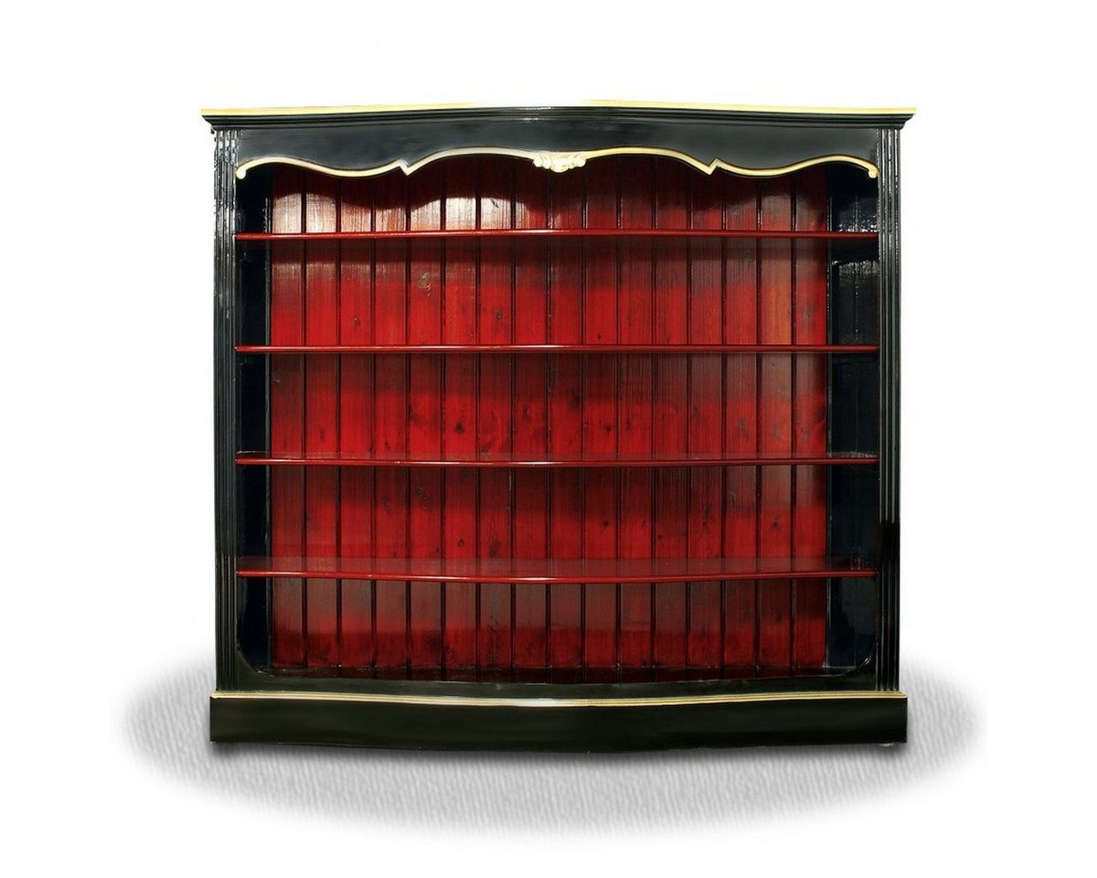 Casa Padrino Stauraumschrank Wohnzimmerschrank Schwarz Rot Gold - Barock Schrank von Casa Padrino