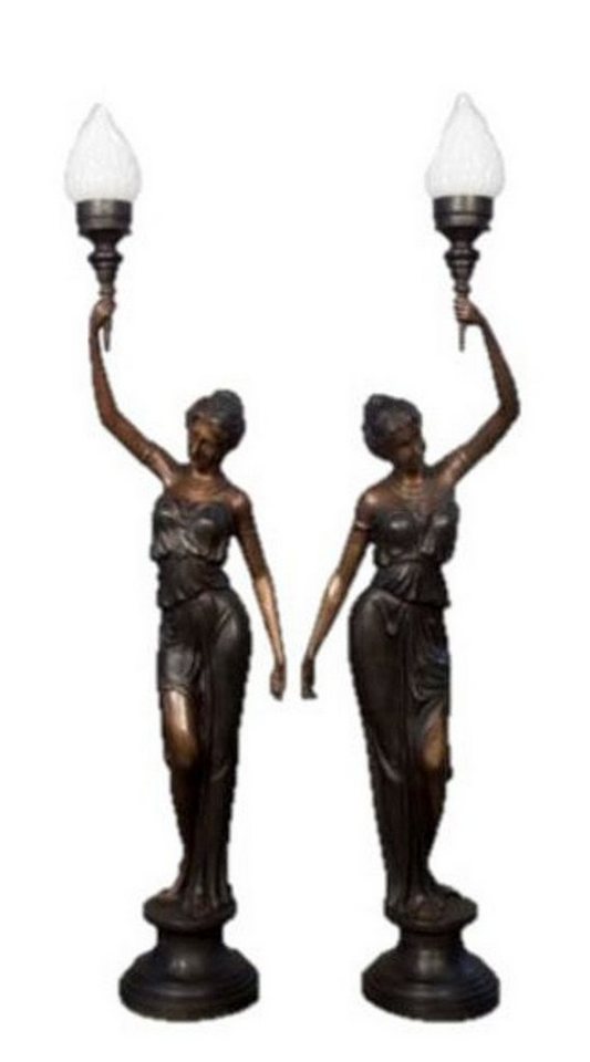 Casa Padrino Stehlampe Luxus Bronze Standleuchten Set - 2 Figurenleuchten Bronzeleuchten Casa Padrino Stehlampe Luxus Bronze Standleuchten Set - 2 Figurenleuchten Bronzeleuchten von Casa Padrino