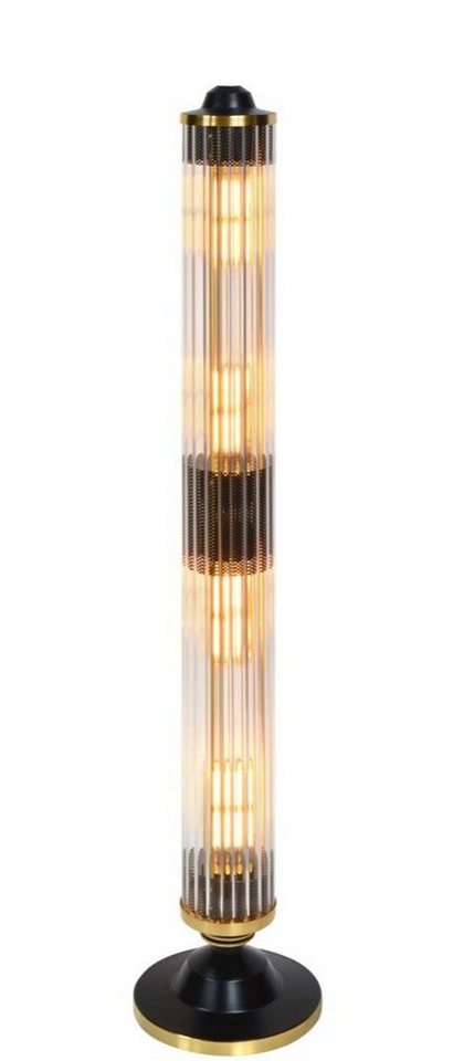 Casa Padrino Stehlampe Luxus Stehleuchte Schwarz / Messing - Luxus Qualität von Casa Padrino
