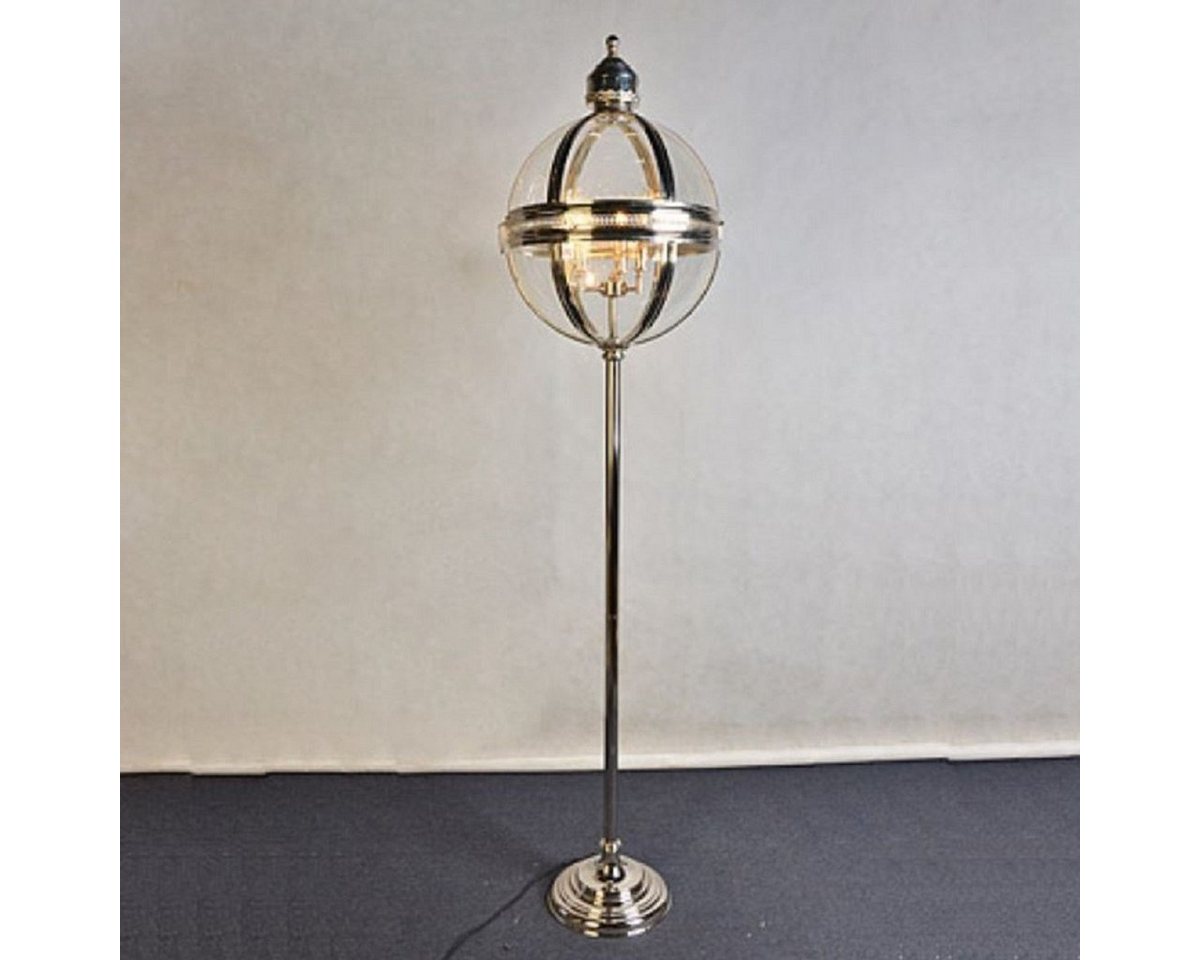 Casa Padrino Stehlampe Luxus Stehleuchte Silber 43 x H. 183 cm - Wohnzimmer Lampe von Casa Padrino