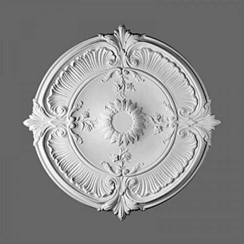 Casa Padrino Stuck Rosette 70 x 70 cm Deckenstuck Deckenrosette Stuckrosette Wandrosette Barock Jugendstil von Casa Padrino