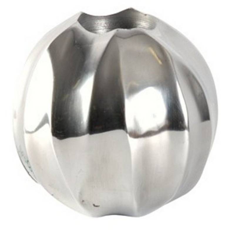 Casa Padrino Teelichthalter Designer Shine Teelicht Halter aus poliertem Aluminium Durchmesser 12,5 cm - Teelichter Kerzenhalter von Casa Padrino