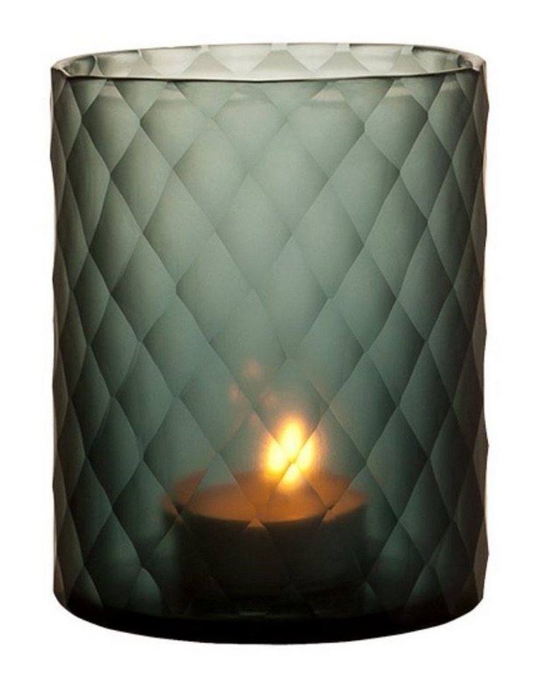 Casa Padrino Teelichthalter Glas Teelichthalter / Windlicht Saphirfarben Ø 13 x H. 16 cm - Luxus Teelichthalter mit Diamantenschliff Casa Padrino Teelichthalter Glas Teelichthalter / Windlicht Saphirfarben Ø 13 x H. 16 cm - Luxus Teelichthalter mit Diamantenschliff von Casa Padrino
