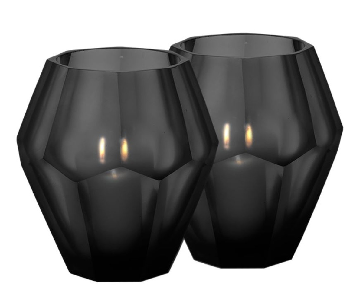 Casa Padrino Teelichthalter Set Schwarz 17 x H. 16 cm - Luxus Qualität Casa Padrino Teelichthalter Set Schwarz 17 x H. 16 cm - Luxus Qualität von Casa Padrino