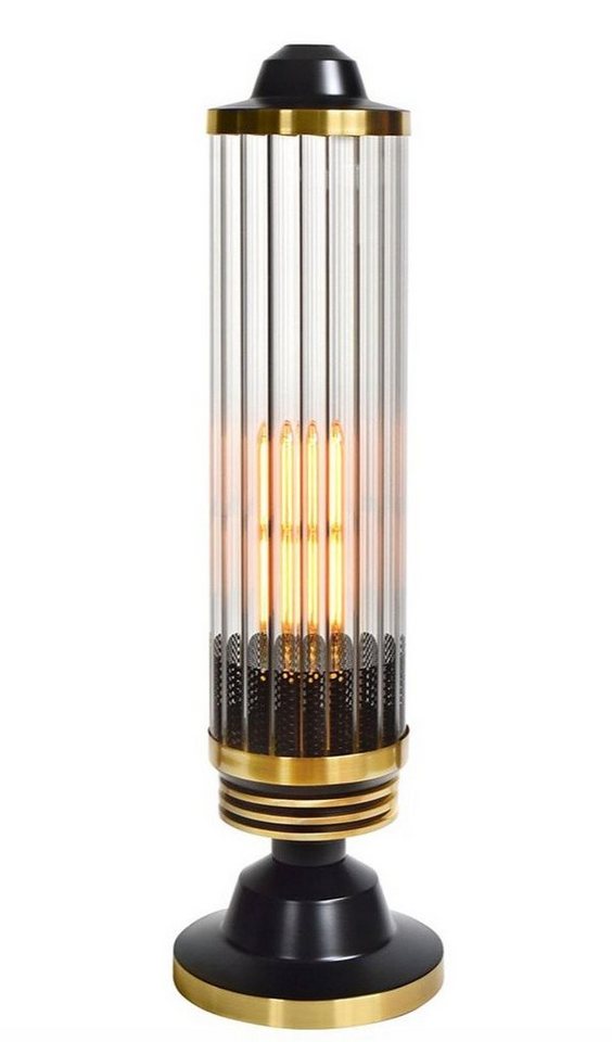 Casa Padrino Tischleuchte Luxus Designer Tischlampe Schwarz / Messing - Hotel Kollektion Casa Padrino Tischleuchte Luxus Designer Tischlampe Schwarz / Messing - Hotel Kollektion von Casa Padrino