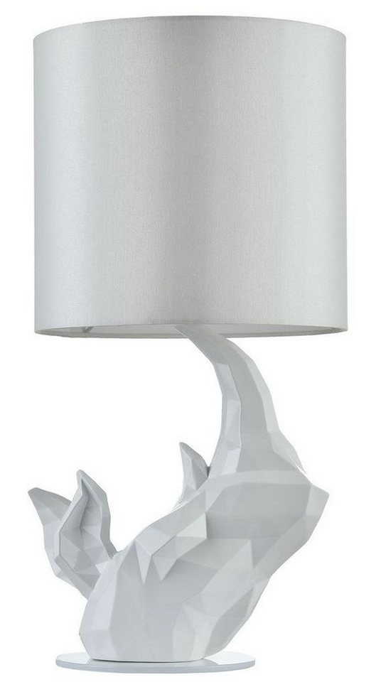 Casa Padrino Tischleuchte Tischleuchte Weiß Ø 24 x H. 48,5 cm - Hotel & Restaurant Möbel von Casa Padrino