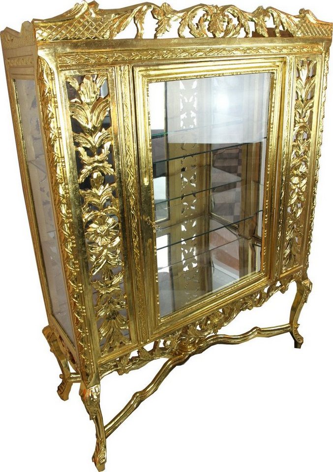 Casa Padrino Vitrine »Barock Glas Vitrine Gold H155 x 116 x 41.5 cm Barockvitrine Vitrinenschrank Möbel« von Casa Padrino