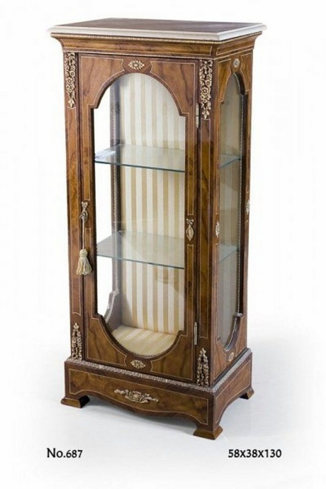 Casa Padrino Vitrine Barock Vitrine 58 x 38 x H.130 cm - Barock Möbel von Casa Padrino