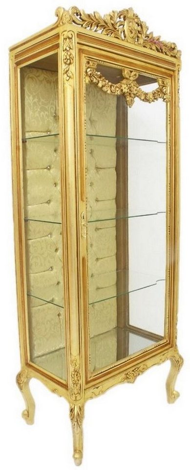 Casa Padrino Vitrine Barock Vitrine Gold 70 x 40 x H. 180 cm - Prunkvoller Barock Vitrinenschrank mit Glastür und Glitzersteinen - Barock Möbel Casa Padrino Vitrine Barock Vitrine Gold 70 x 40 x H. 180 cm - Prunkvoller Barock Vitrinenschrank mit Glastür und Glitzersteinen - Barock Möbel von Casa Padrino