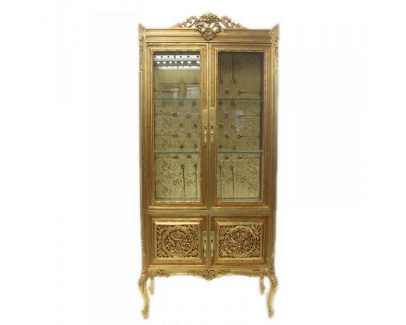 Casa Padrino Vitrine Barock Vitrine Gold ModF5 - Doppel Vitrinenschrank von Casa Padrino