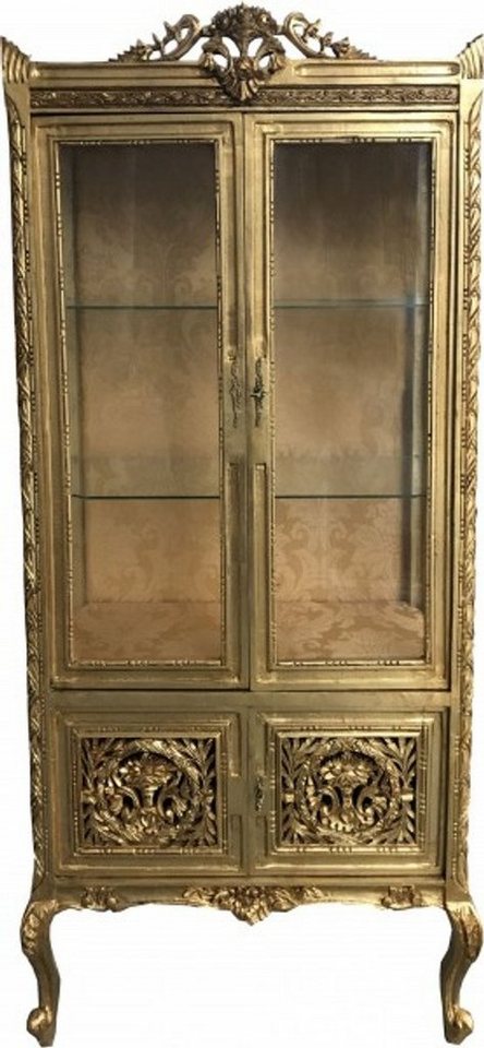 Casa Padrino Vitrine Barock Vitrine Gold ModF7 - Doppel Vitrinenschrank Casa Padrino Vitrine Barock Vitrine Gold ModF7 - Doppel Vitrinenschrank von Casa Padrino