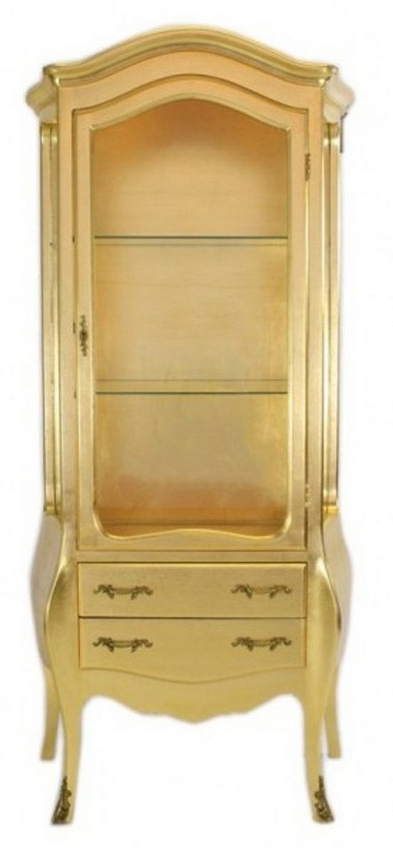 Casa Padrino Vitrine Barock Vitrine Gold - Vitrinenschrank - Wohnzimmerschrank von Casa Padrino