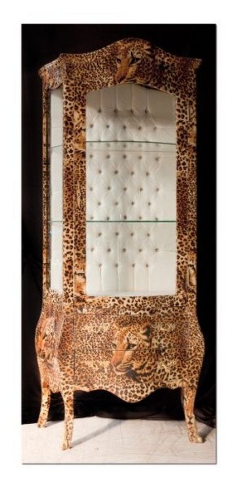 Casa Padrino Vitrine Barock Vitrine Leopard - Möbel Leo Optik von Casa Padrino
