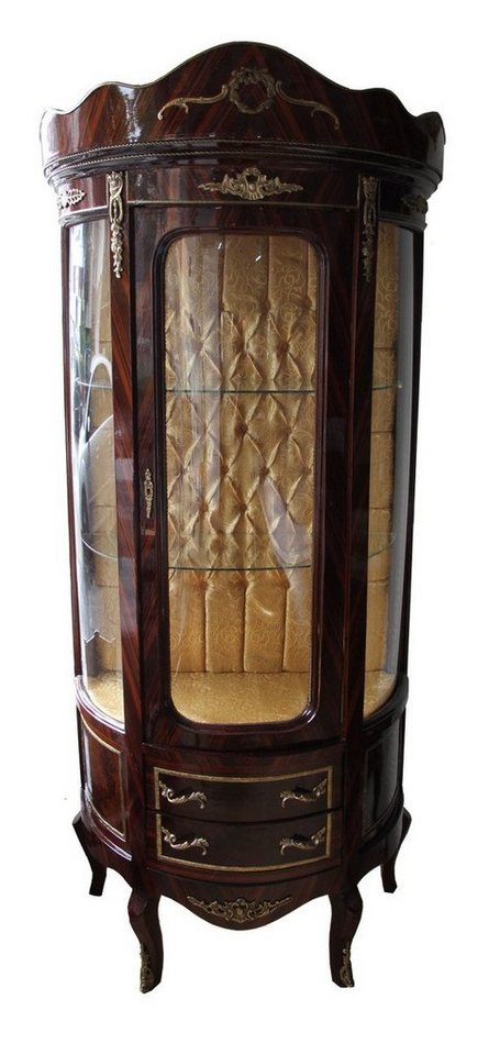 Casa Padrino Vitrine Barock Vitrine Model Mahagonibraun - 80 cm x 50 cm x H 188 cm x Vitrinenschrank - Wohnzimmerschrank Casa Padrino Vitrine Barock Vitrine Model Mahagonibraun - 80 cm x 50 cm x H 188 cm x Vitrinenschrank - Wohnzimmerschrank von Casa Padrino