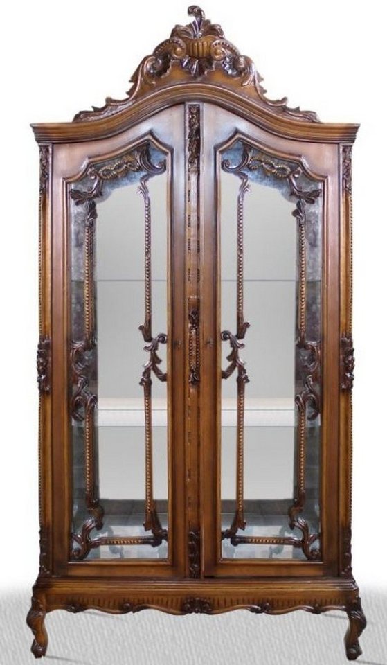 Casa Padrino Vitrine Barock Vitrinenschrank 100 x 40 x H. 200 cm - Barock Wohnzimmerschrank von Casa Padrino