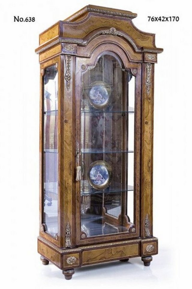 Casa Padrino Vitrine Barock Vitrinenschrank 76 x 42 x H. 170 cm - Wohnzimmerschrank von Casa Padrino