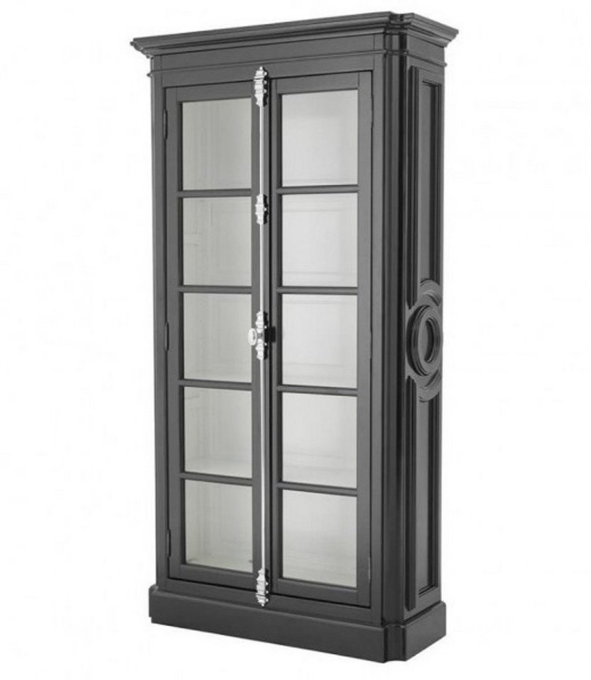 Casa Padrino Vitrine Luxus Vitrinen Schrank Schwarz - Wohnzimmer Schrank Barock Jugendstil Rokoko Ladeneinrichtung - Luxus Hotel & Boutique Möbel Casa Padrino Vitrine Luxus Vitrinen Schrank Schwarz - Wohnzimmer Schrank Barock Jugendstil Rokoko Ladeneinrichtung - Luxus Hotel & Boutique Möbel von Casa Padrino