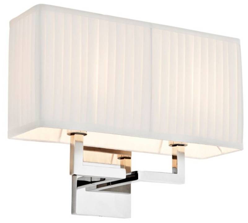 Casa Padrino Wandleuchte Designer Wandleuchte Silber 36 x 13,5 x H. 27 cm - Luxus Kollektion von Casa Padrino