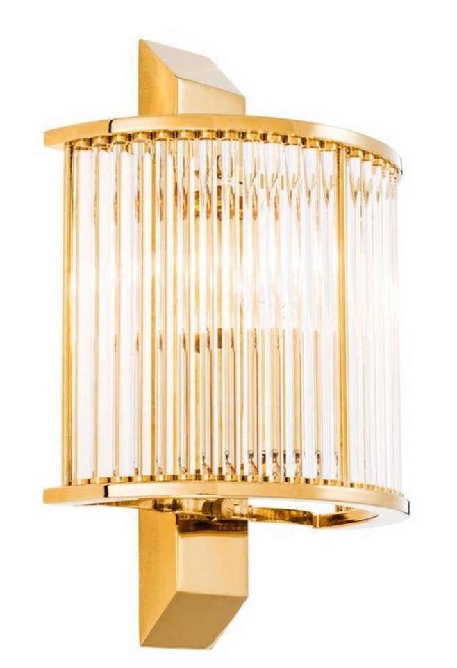 Casa Padrino Wandleuchte Luxus Wandleuchte Gold 20,5 x 12 x H. 30 cm - Designer Wandlampe von Casa Padrino