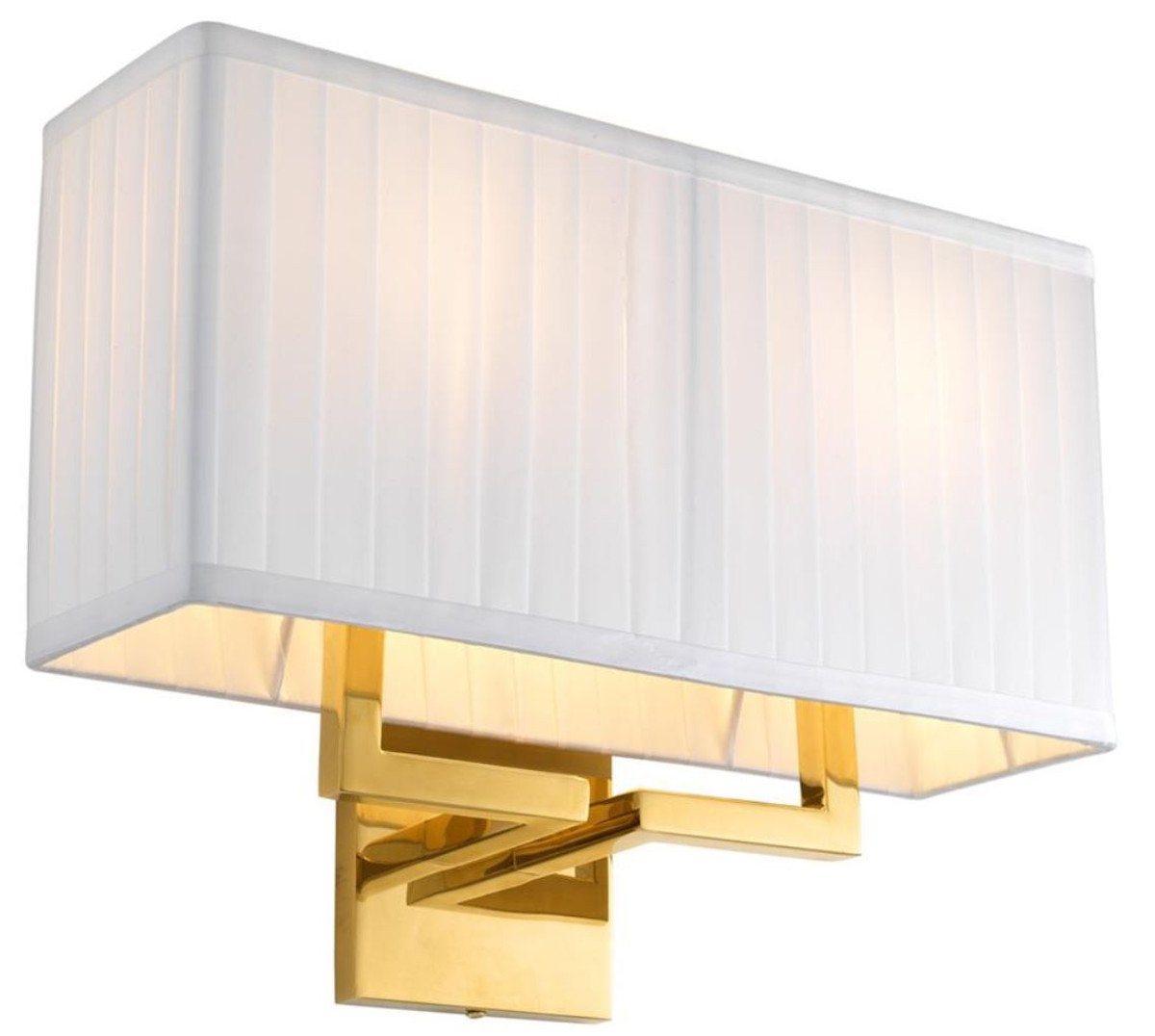 Casa Padrino Wandleuchte Luxus Wandleuchte Gold 36 x 13,5 x H. 27 cm - Wohnzimmer Wandlampe von Casa Padrino