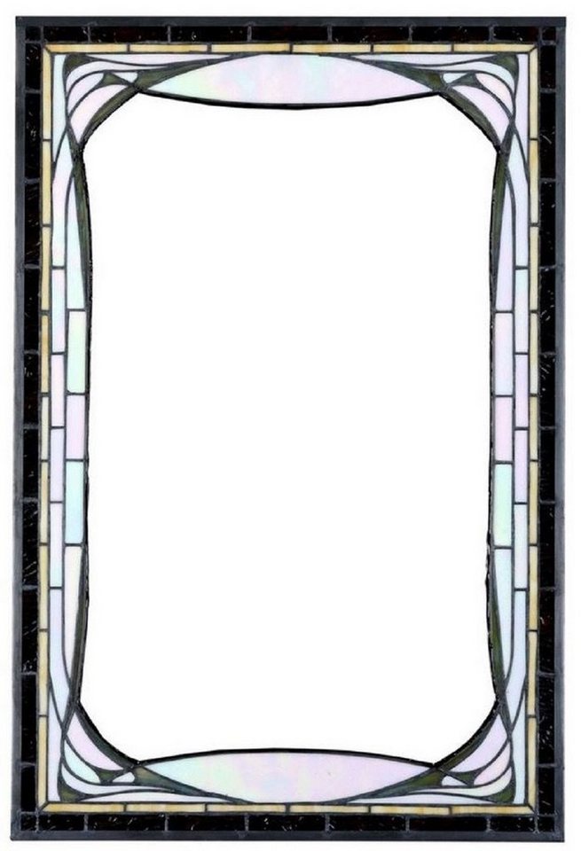 Casa Padrino Wandspiegel Luxus Tiffany Wandspiegel Mehrfarbig 50 x H. 75 cm - Rechteckiger Jugendstil Wohnzimmer Spiegel - Schlafzimmer Spiegel - Garderoben Spiegel - Luxus Tiffany Möbel von Casa Padrino