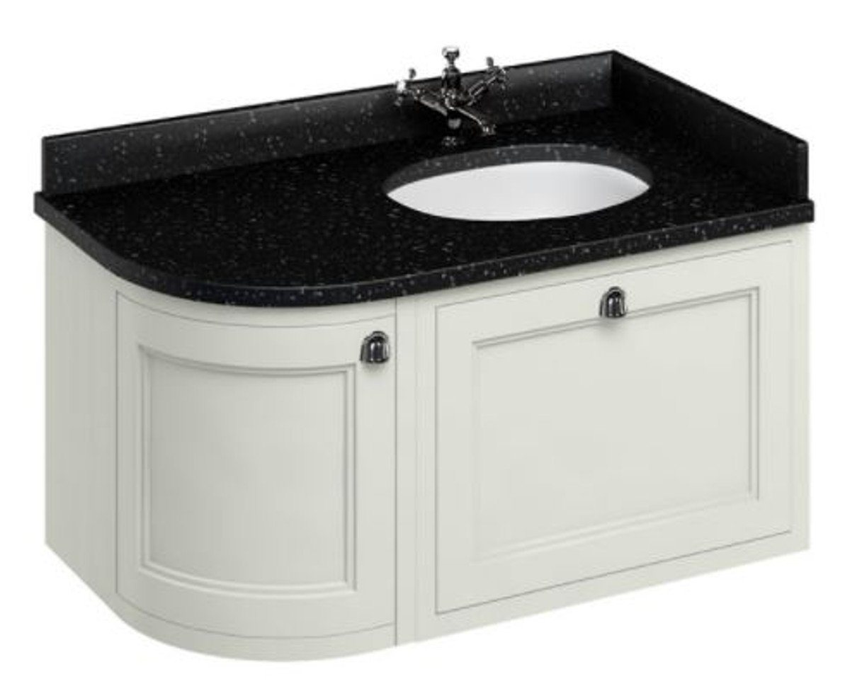 Casa Padrino Waschtisch Hänge-Waschschrank / Waschtisch mit Granitplatte Schublade und Tür 98 x 55 x H. 59 cm von Casa Padrino