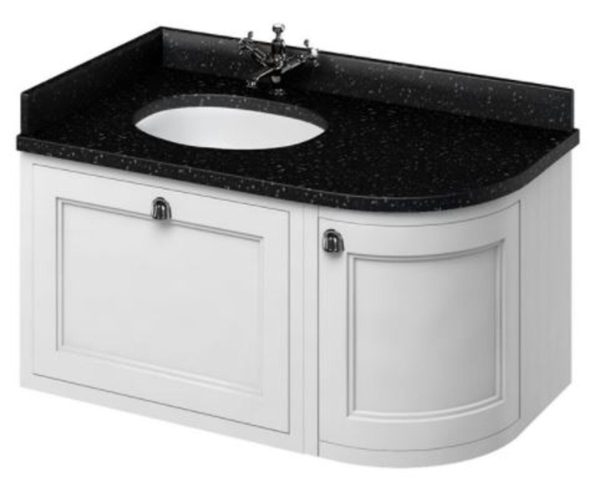 Casa Padrino Waschtisch Hänge-Waschschrank / Waschtisch mit Granitplatte Schublade und Tür 98 x 55 x H. 59 cm von Casa Padrino