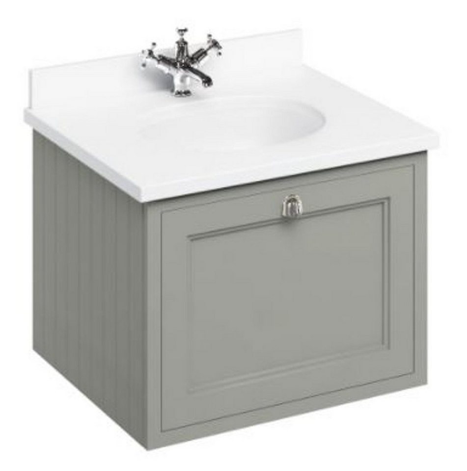 Casa Padrino Waschtisch Luxus Hänge-Waschschrank / Waschtisch mit Marmorplatte und Schublade 66 x 55 x H. 59 cm von Casa Padrino