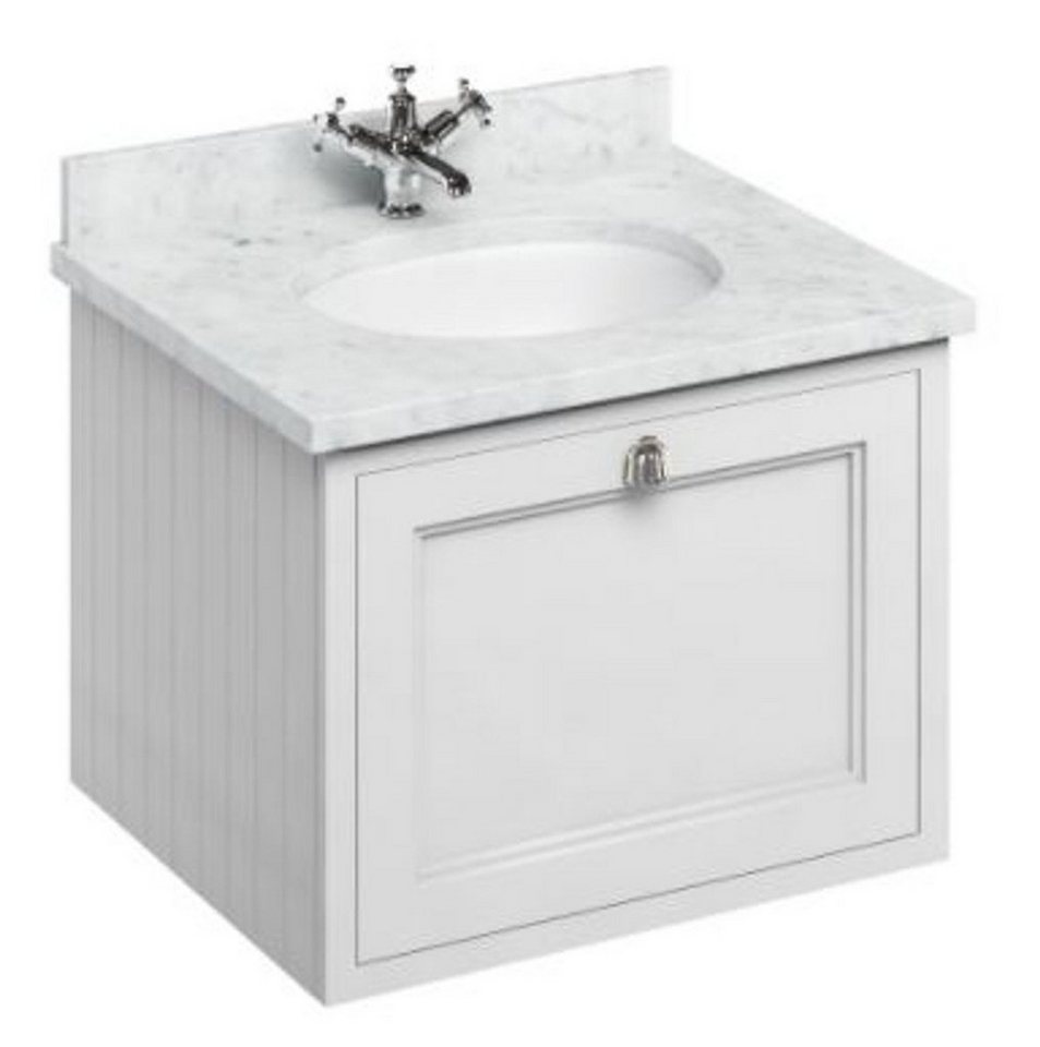 Casa Padrino Waschtisch Luxus Hänge-Waschschrank / Waschtisch mit Marmorplatte und Schublade - Luxus Kollektion von Casa Padrino