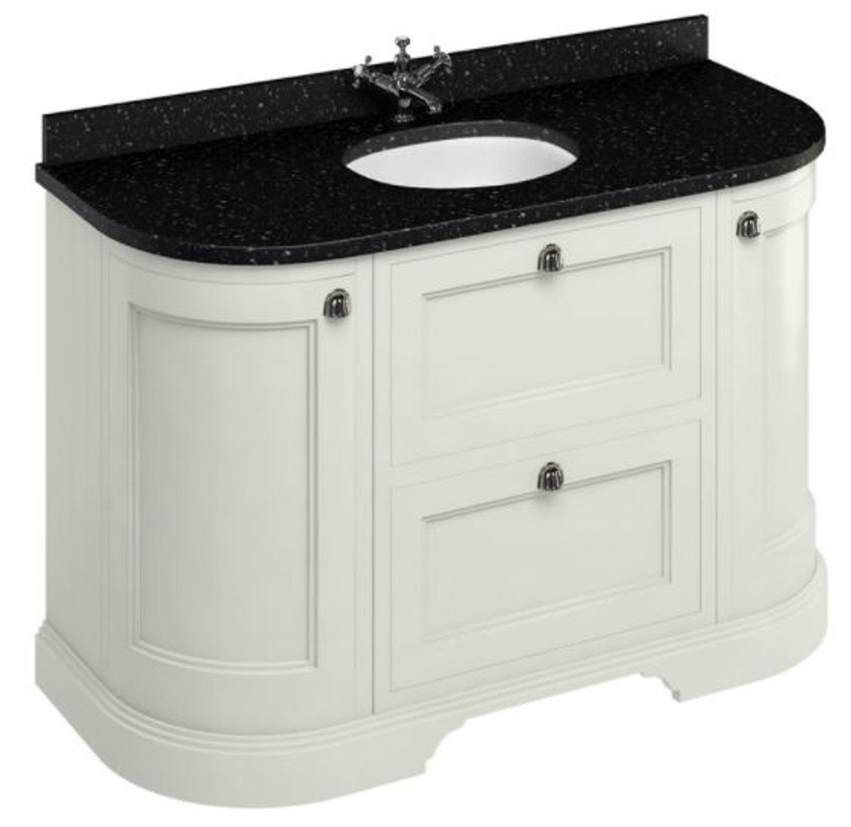 Casa Padrino Waschtisch Waschschrank / Waschtisch mit Granitplatte Türen und Schubladen - Limited Edition von Casa Padrino