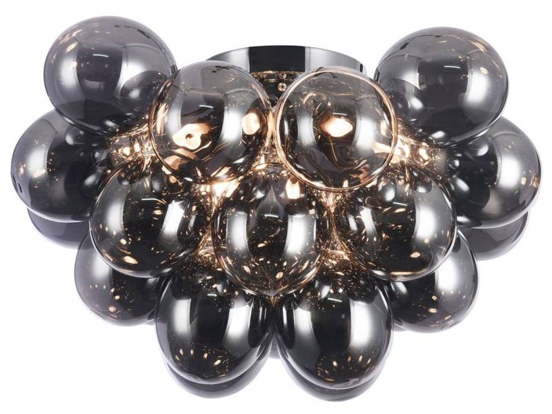 Casa Padrino Wohnzimmer Deckenleuchte Rauchig Grau / Silber à 50 x H. 32 cm - Moderne Deckenlampe Casa Padrino Wohnzimmer Deckenleuchte Rauchig Grau / Silber à 50 x H. 32 cm - Moderne Deckenlampe von Casa Padrino