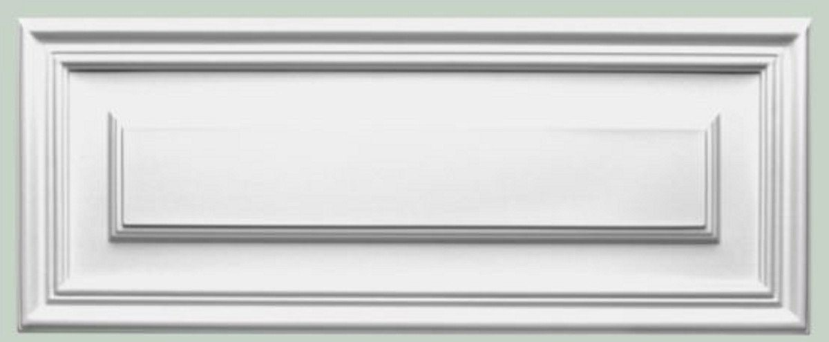 Casa Padrino Zierleiste Wandpaneel Weiß 55 x 1,7 x H. 22 cm - Rechteckiges Paneel - Deko Accessoires von Casa Padrino