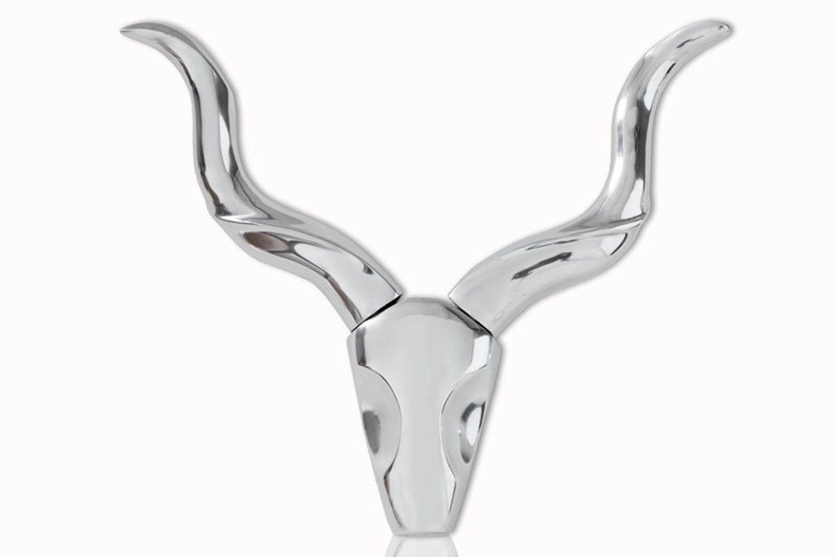 Designer Geweih Style Shine Deko Hirsch aus poliertem Aluminium Wandfigur Geweih Wandgeweih Designer Geweih Style Shine Deko Hirsch aus poliertem Aluminium Wandfigur Geweih Wandgeweih von Casa Padrino