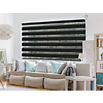 Casa Pura Sichtschutzrollo Mini Day & Night mit Aluminium-Kassette Polyester, Aluminium Schwarz 450 x 1500 mm von Casa Pura