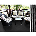 Outdoor-Teppich Casa Pura Padua Schwarz Vinyl, Polyester 1200 x 1800 mm von Casa Pura