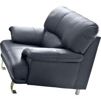 TRENDMANUFAKTUR Sessel "Cecilia, Loungesessel im italienischen Design, hoher Sitzkomfort,", bequeme Armlehnen und Rückenverarbeitung, attraktiver Metallfuß von Trendmanufaktur
