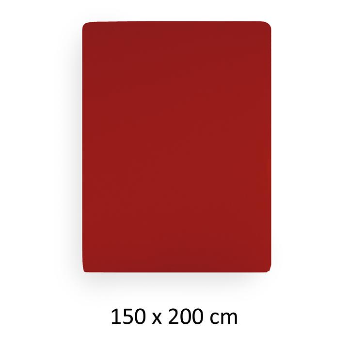 Spannbettlaken 'Lavara' rot, 150 x 200 cm von promondo living