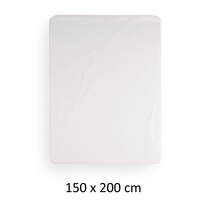Spannbettlaken 'Lavara' weiß, 150 x 200 cm von promondo living