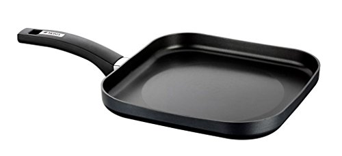 MONIX Resistent Plus | 28 cm flacher, quadratischer Aluminiumgrill mit Antihaftbeschichtung, Schwarz MONIX Resistent Plus | 28 cm flacher, quadratischer Aluminiumgrill mit Antihaftbeschichtung, Schwarz von Monix