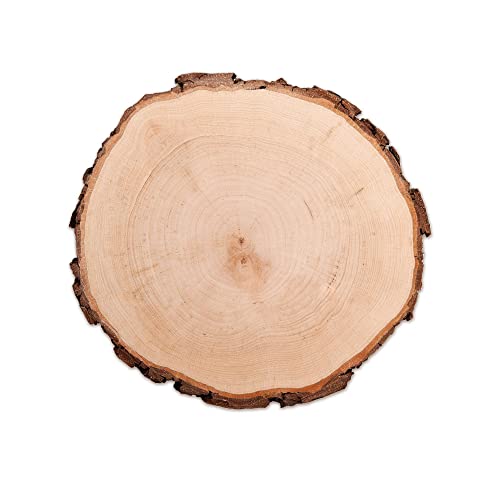 Casa Vivente Baumscheibe aus echtem Holz mit Rinde, Runde Holzdeko Baumstamm Scheibe, Natürliche Holzscheibe zum Basteln, Schlichte Holzplatte als robuster Untersetzer von Casa Vivente