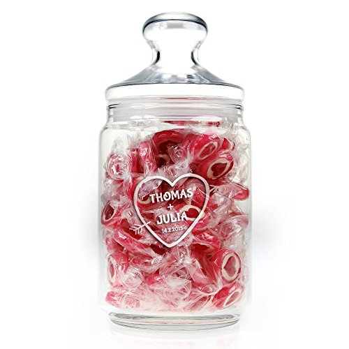 Casa Vivente Bonbonglas zur Hochzeit mit Deckel und Gravur Armors Pfeil - Personalisert mit Namen und Datum - 1000 ml - Bonboniere aus Glas mit Deckel zur Hochzeit oder als Liebesgeschenk Casa Vivente Bonbonglas zur Hochzeit mit Deckel und Gravur Armors Pfeil - Personalisert mit Namen und Datum - 1000 ml - Bonboniere aus Glas mit Deckel zur Hochzeit oder als Liebesgeschenk von Casa Vivente