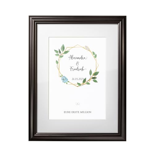 Eure erste Million Hochzeitsgeschenk, Personalisiertes Bild mit Rahmen, Hochzeit Geldgeschenk, Hochzeitsgeschenke für Brautpaar, Bilderrahmen als Geschenkverpackung, Geschenke zur Hochzeit, Wandbild Eure erste Million Hochzeitsgeschenk, Personalisiertes Bild mit Rahmen, Hochzeit Geldgeschenk, Hochzeitsgeschenke für Brautpaar, Bilderrahmen als Geschenkverpackung, Geschenke zur Hochzeit, Wandbild von Casa Vivente