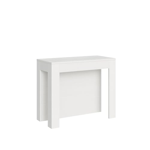 CasaArredoStudio Ausziehbare Konsole Cayman weiß Esche 4 Verlängerungen 62 cm von CasaArredoStudio