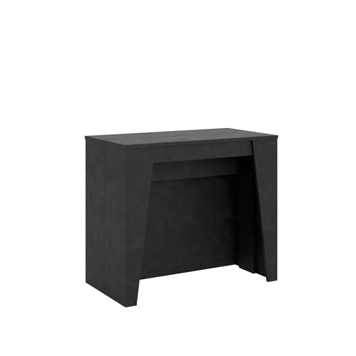 CasaArredoStudio Ausziehbare Konsole Bakari, Anthrazit, 4 Verlängerungen, 62 cm von CasaArredoStudio