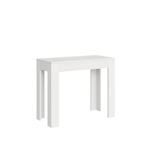 CasaArredoStudio Ausziehbare Konsole Bora Small Weiß Esche von CasaArredoStudio